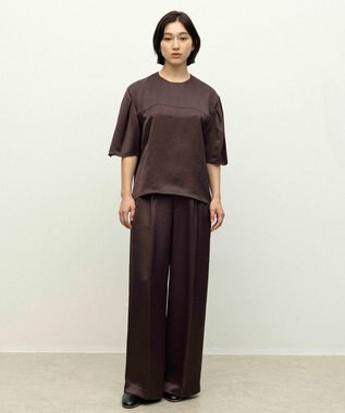 NAVE 【ReNAVE】タンブラーサテン ブラウス ブラウン系