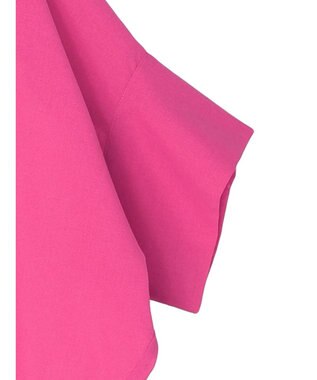 Green Parks 綿麻混スキッパーシャツ Shocking Pink