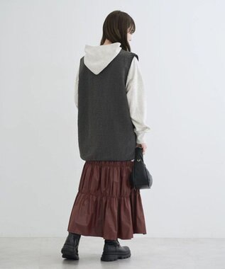 Green Parks 裏毛エンブレムパーカーチュニック Oatmeal