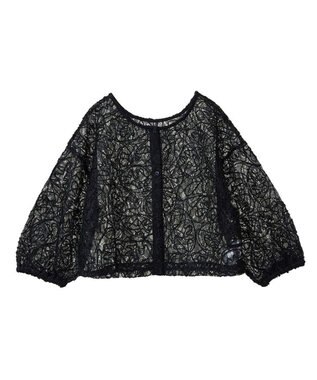 Green Parks ２ＷＡＹ　コードレースブラウス Black