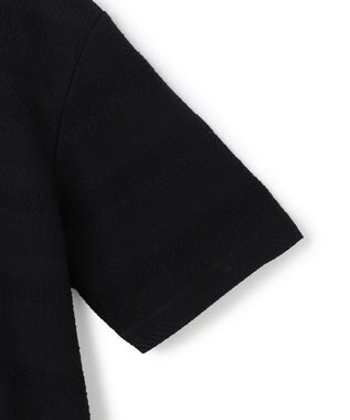 JOSEPH HOMME 【新柄 / 新素材】ジャガードボーダー　クルーネックTシャツ ブラック系