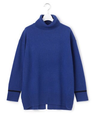 J.PRESS YORK STREET 【WOMEN】ウールカシミヤ デザインタートルネック ニット ブルー系
