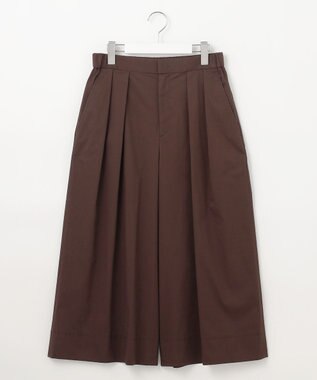 自由区 L 【カタログ掲載・洗える】タックガウチョ パンツ ブラウン