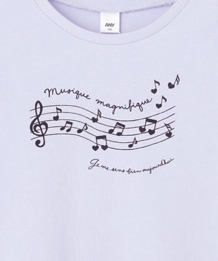 ANY KIDS 【WEB限定】7days プリント 長袖Tシャツ サックスブルー×音符