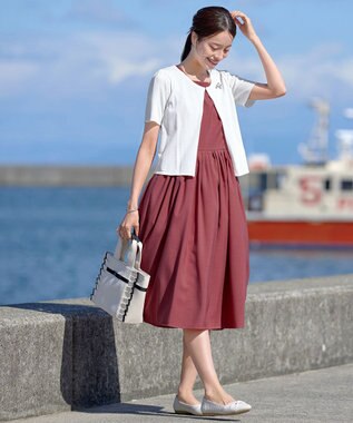 Tiaclasse L 【新色追加・洗える・UVケア・接触冷感】サマーニット半袖カーディガン オフホワイト