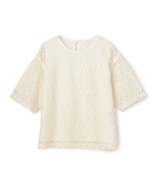 UNFILO シアー エンブロイダリー Tシャツ オフ