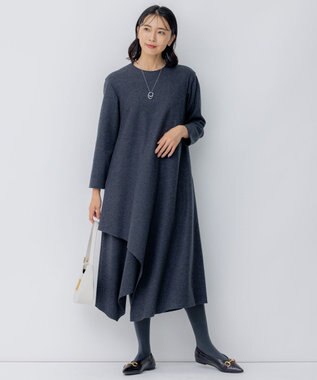 23区 S 【髙橋リタさんコラボ】ファインウールジャージー イレヘム ワンピース グレー系