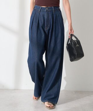 AMERICAN HOLIC ウエストタックデニムパンツ One Wash