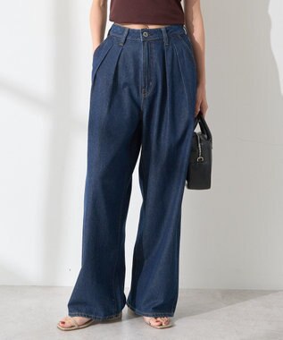 AMERICAN HOLIC ウエストタックデニムパンツ One Wash