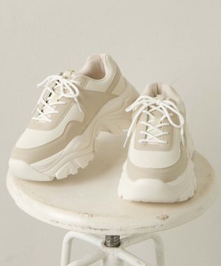 WEGO 配色厚底スニーカー ホワイトその他