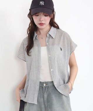 WEGO U.S. POLO ASSN.別注 フレンチスリーブシャツ ホワイト