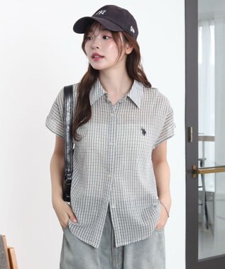 WEGO U.S. POLO ASSN.別注 フレンチスリーブシャツ ホワイト