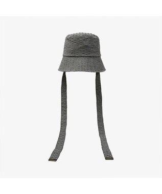 林八百吉商店 un chapeau　ひも付きチェックハット ネイビー