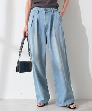 AMERICAN HOLIC ウエストタックデニムパンツ Light Indigo