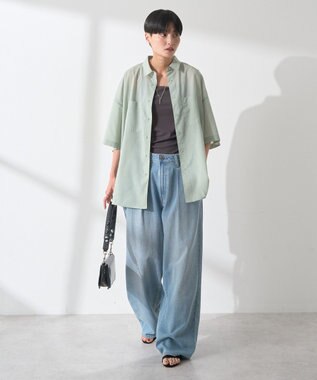 AMERICAN HOLIC ウエストタックデニムパンツ Light Indigo