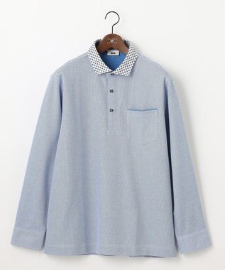 JOSEPH ABBOUD 【キングサイズ・25SS・オーガニックコットン使用】ダディ ポロシャツ ブルー系