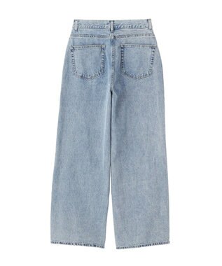 earth music&ecology ウエストアシメデニムパンツ Light Indigo