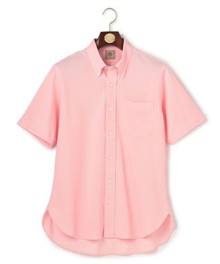 J.PRESS MEN 【吸水速乾 / 抗菌防臭 / 遮熱 / 防シワ】【J.PRESS OXFORD JERSEY】カノコインレイ半袖 シャツ / B.D. ピンク系