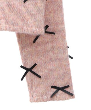 Green Parks ・ＡＮＤＳＥＡＲＣＨ　メニーリボンニットカーディガン Pink