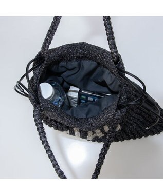 UNBILLION カシュカシュ cachecache / メッセージラメニット2wayバッグ ブラック