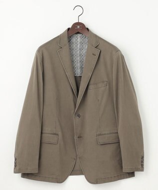 JOSEPH ABBOUD 【キングサイズ・ストレッチ/JAPANファブリック】ヴィンテージコットンストレッチ ジャケット カーキ系