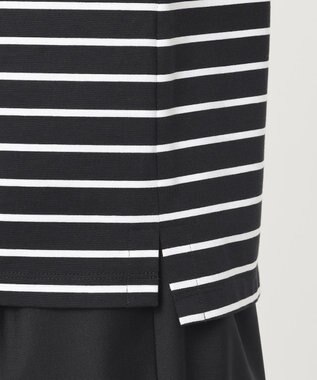 23区 L 【R(アール)】ビジュ― ストライプ ジャージー ブラック系1