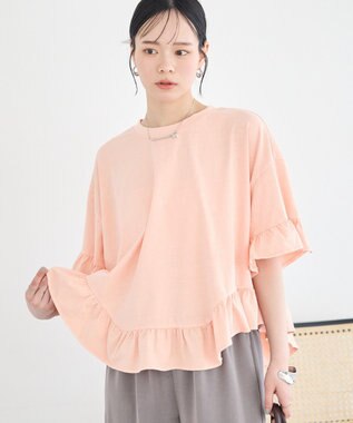 earth music&ecology ピグメントフリルTシャツ