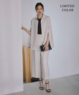 ICB 【WEB限定カラーあり】FluidBackSatin ワイドクロップドパンツ トープ系［WEB限定］