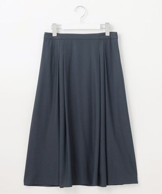 J.PRESS LADIES S 【洗える】シアージャージー フレアー スカート ネイビー系