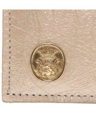 A.D.M.J. 【牛革】イタリアンレザークラックメタルロングウォレット オロ　マット