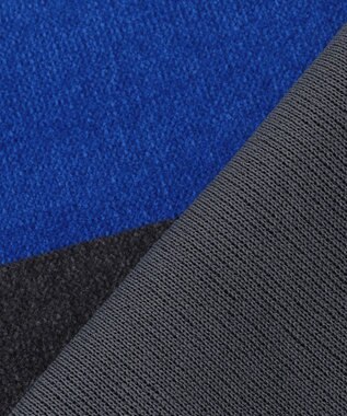 UNFILO MENS ライトモール ニット チャコールグレー×ロイヤルブルー