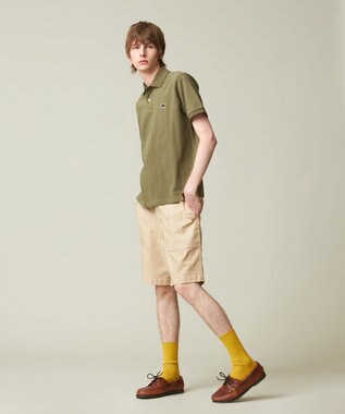 J.PRESS MEN 【大人気 / 10色展開】バックブル カノコレジメン ポロシャツ カーキ系