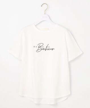 ANY SIS L 【洗える】ベーシックロゴ刺繍 Tシャツ オフ