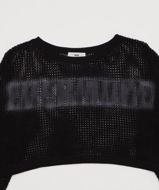 WEGO スプレーロゴジャガードメッシュニット ブラック