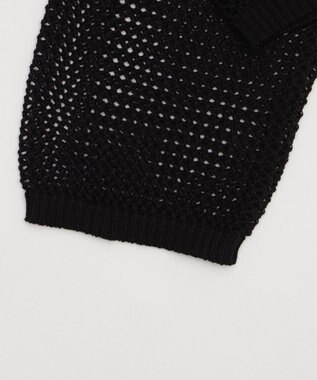 WEGO スプレーロゴジャガードメッシュニット ブラック