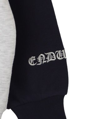 WEGO 【裏起毛】迷彩ワッペンラグランスウェット ネイビー