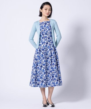 TOCCA EYELET AJISAI CARDIGAN カーディガン ライトブルー系