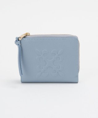 russet エンボスモノグラムハーフウォレット(SO-437) L.Blue
