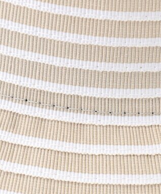 J.PRESS LADIES 【WEB限定カラーあり・洗える・UVカット・畳める】ブレード ハット ベージュボーダー系