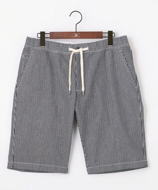 JOSEPH ABBOUD MOUNTAIN 【SPACE／UNISEX】ストライプイージーショートパンツ ネイビー系1