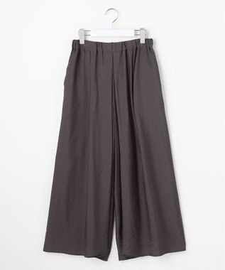 自由区 【カタログ掲載・ご好評アイテム・累計2500本・新色追加・ウエストゴム・セットアップ対応】エアリーツイルキュロット パンツ ［新色］ブラウン