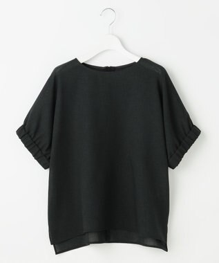 自由区 L 【人気素材・新色追加】ラスティックメッシュドルマンスリーブ Tブラウス ［新色］ブラック