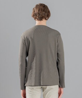 JOSEPH HOMME テックリブストレッチ ノーカラー・カットソージャケット ベージュ系