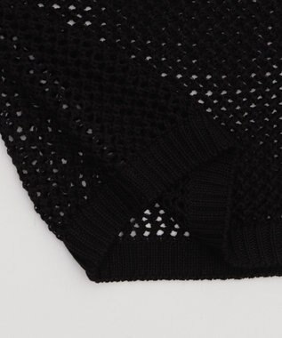 WEGO スプレーロゴジャガードメッシュニット ブラック