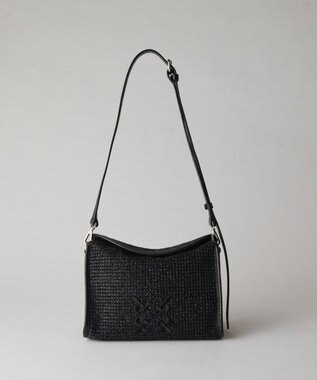 russet ナイロンラフィアショルダーバッグ(CE-1713) Black