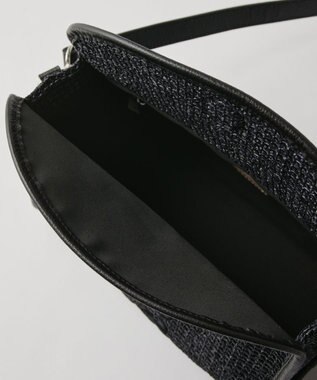 russet ナイロンラフィアショルダーバッグ(CE-1713) Black