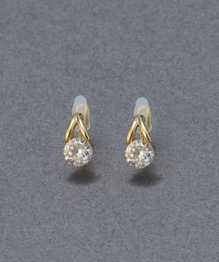 Phoebe 【金属アレルギー対応】【痛くないシリーズ】ルーセントビジューライトフィットイヤリング　ゴールド ゴールド