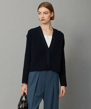 ICB 【洗える】リサイクルポリエステルハイゲージ カーディガン ネイビー系