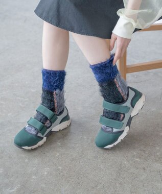 COQ HAPPY PENGUIN リバーシブルファーソックス ネイビー