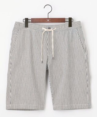 JOSEPH ABBOUD MOUNTAIN 【SPACE／UNISEX】ストライプイージーショートパンツ ホワイト系1